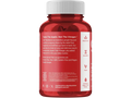 Red bottle with white cap on a white background