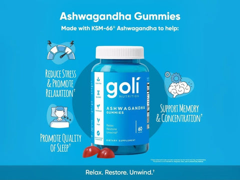 Goli Nutrition Ashwagandha Gummies 60 Count