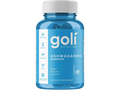 Blue bottle of goli Nutrition Ashwagandha Gummies on a white background