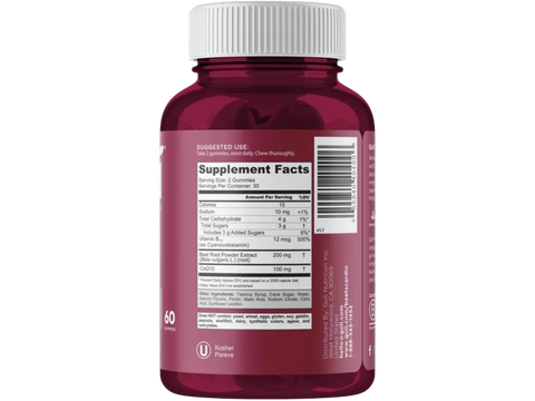 Supplement bottle with label showing 'Supplement Facts' on a white background