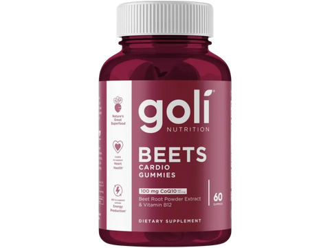 Goli Nutrition Beets Cardio Gummies bottle on a white background