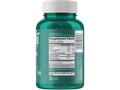 Green supplement bottle with label on a white background