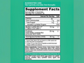 Supplement facts label on a green background