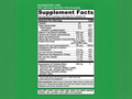Supplement facts label on a green background