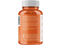 Orange bottle of Triple Action Immune Gummies with a white label on a white background