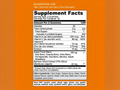 Supplement facts label on an orange background