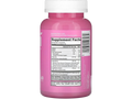 Pink supplement bottle with label on a white background