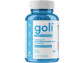 Blue bottle of goli nutrition ashwagandha gummies on a white background