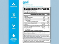 Supplement facts label for goli products on a light blue background