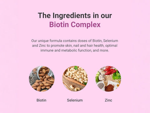 Hey Nutrition Biotin Complex with Zinc & Selenium - 60 Capsules