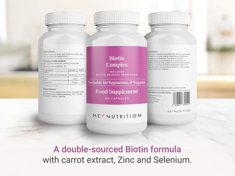 Hey Nutrition Biotin Complex with Zinc & Selenium - 60 Capsules