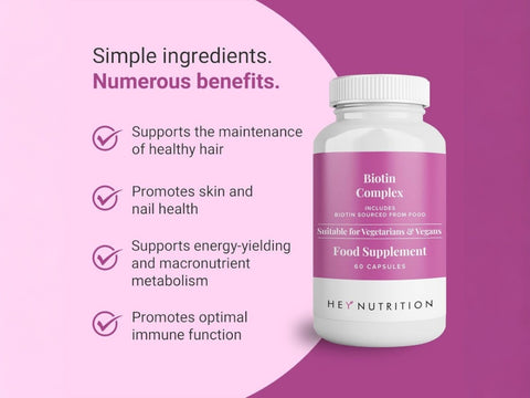 Hey Nutrition Biotin Complex with Zinc & Selenium - 60 Capsules