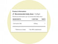 Supplement facts and ingredients for CoEnzyme Q10 softgels.
