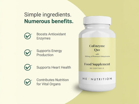 Hey Nutrition CoEnzyme Q10 100mg Ubiquinone - 60 Softgels