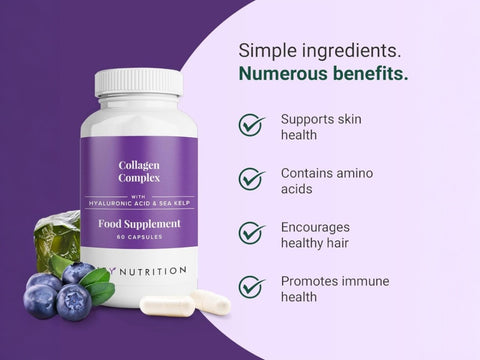 Hey Nutrition Collagen Complex, Biotin & Vitamin C - 60 Capsules