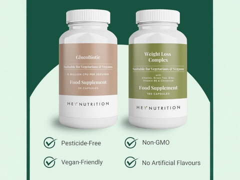 Hey Nutrition Daily Support Bundle - GlucoBiotic & Metabolic Complex