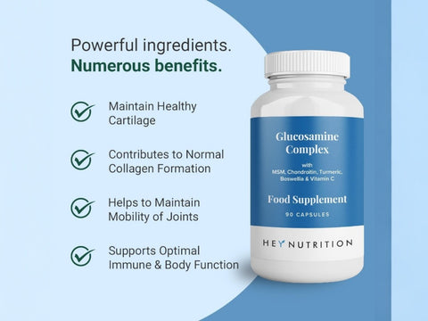 Hey Nutrition Glucosamine Complex, MSM & Turmeric - 90 Capsules