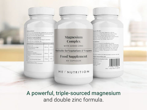 Hey Nutrition Magnesium Complex with Zinc & D3 - 60 Capsules
