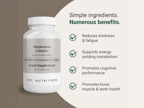 Hey Nutrition Magnesium Complex with Zinc & D3 - 60 Capsules