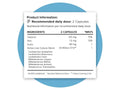 Supplement facts panel showing probiotic strains and CFU count.