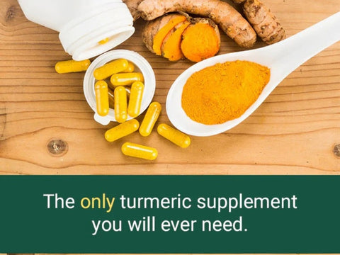 Hey Nutrition Turmeric Extract Complex with Vitamin C - 60 Capsules