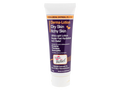Tube of Derma-Lotion for dry skin and itchy skin on a white background