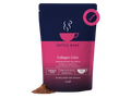 Hottea Mama Collagen Calm product packaging with a small amount of powder on a white background