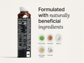 Bottle with nutritional information and ingredients on a white background