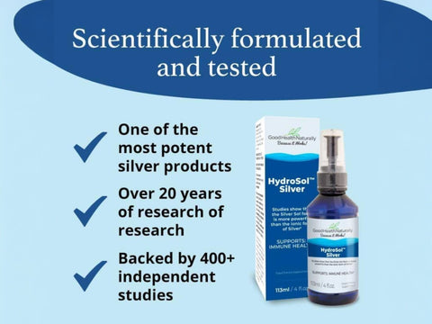 Good Health Naturally Hydrosol Silver spray bottle 113ml