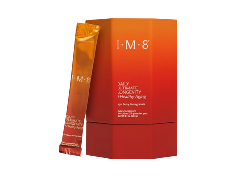 IM8 Daily Ultimate Longevity Acai Berry Pomegranate 30 Sachets with Storage Box