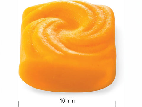 Jamieson Turmeric Mango Orange Gummies size.