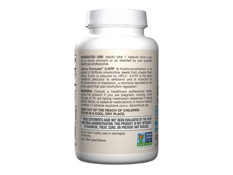 Jarrow Formulas 5-HTP 50 mg Serotonin Precursor Supplement – 90 Veggie Capsules How to Use directions label