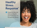Jarrow Formulas Adrenal Optimizer Healthy Stress Response Adaptogenic Supplement – 120 Tablets benefits infographic for adrenal health and stress support
