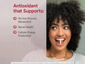Jarrow Formulas Alpha Lipoic Sustain with Biotin 300 mg Antioxidant Supplement – 120 Tablets benefits infographic for antioxidant and cellular energy support