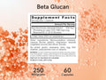 Jarrow Formulas Beta Glucan 250 mg Immune Support Supplement – 60 Capsules Supplement Facts panel