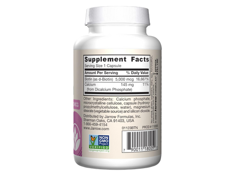 Product barcode for Jarrow Biotin 5000mcg 100ct.