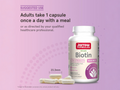How to Use: One Jarrow Biotin veggie capsule next to the bottle.