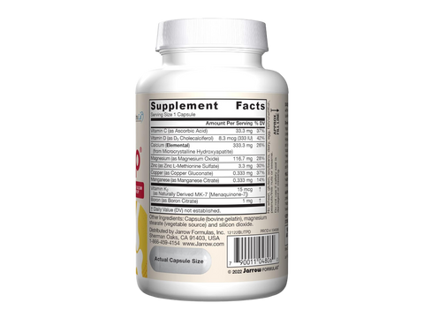 Jarrow Formulas BoneUP 3-Per-Day Bone Health Calcium Supplement – 90 Capsules product barcode on bottle