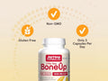 Jarrow Formulas BoneUP 3-Per-Day Bone Health Calcium Supplement – 90 or 180 Capsules bottle angled view