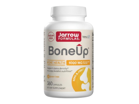 Jarrow Formulas BoneUp 1000 mg Bone Health Calcium Supplement – Capsules 360 bottle front view