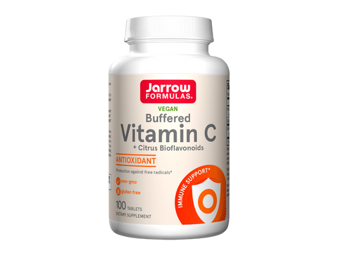 Jarrow Formulas Buffered Vitamin C Immune Support Supplement – 100 Tablets bottle front view