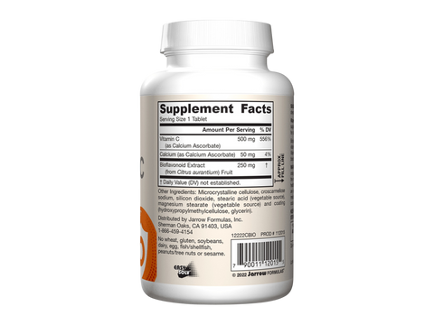 Jarrow Formulas Buffered Vitamin C Immune Support Supplement – 100 Tablets product barcode on bottle