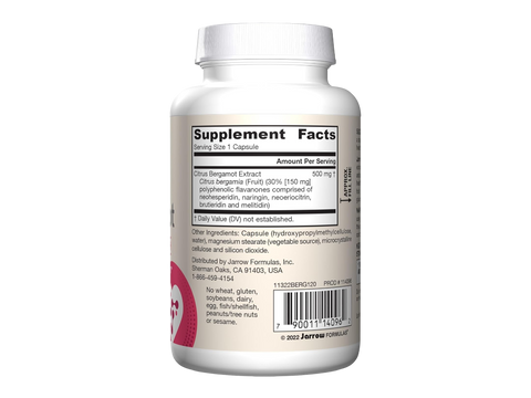 Jarrow Formulas Citrus Bergamot Flavonoid Supplement – 120 Veggie Capsules product barcode on bottle