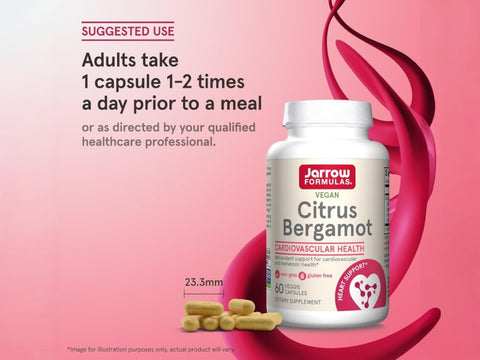 Jarrow Formulas Citrus Bergamot Flavonoid Supplement – 60–120 Veggie Capsules How to Use directions label