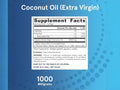 Jarrow Formulas Coconut Oil Extra Virgin 1000 mg Supplement – 120 Softgels Supplement Facts panel