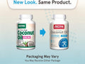 Jarrow Formulas Coconut Oil Extra Virgin 1000 mg Supplement – 120 Softgels bottle front view- Packaging May Vary