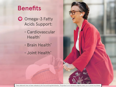 Jarrow Formulas EPA-DHA Balance 600 mg Omega-3 Fish Oil Supplement – 120–240 Softgels benefits infographic for heart and brain support