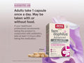 Jarrow Formulas Fem-Dophilus Advanced 10 Billion CFU Women’s Probiotic Supplement – 30 Veggie Capsules suggested use directions infographic