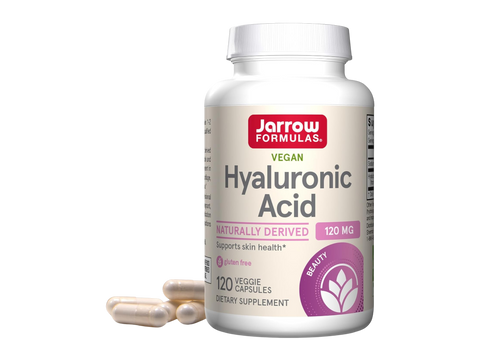 Jarrow Formulas Hyaluronic Acid 120 mg Joint and Skin Support Supplement – 120 Veggie Capsules bottle front view