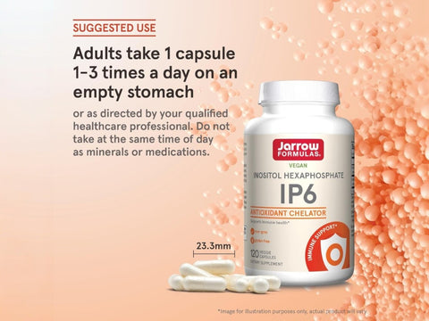 Jarrow Formulas IP6 Inositol Hexaphosphate Supplement – 120 Veggie Capsules How to Use directions label
